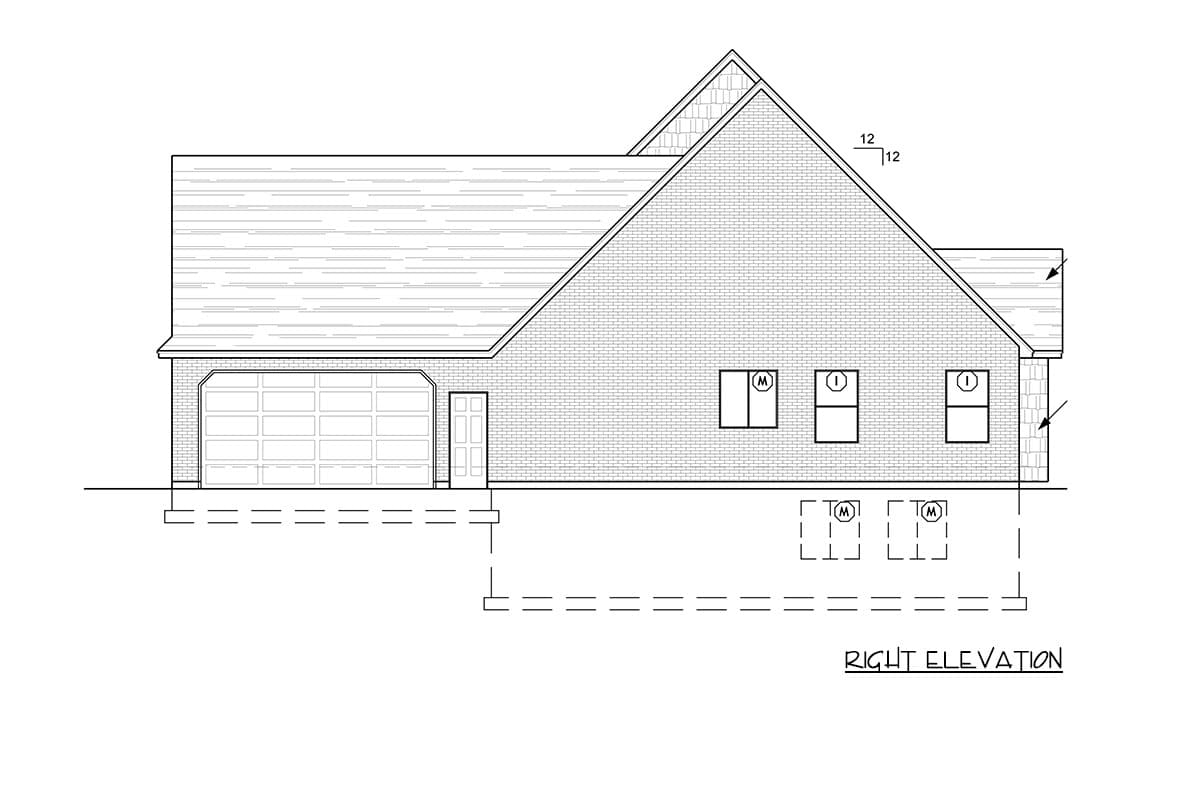 Plan 849160PGE: Craftsman Farmhouse House Plan with Three Bedrooms and Side-Entry Garage - Image #6 - Craftsman, Farmhouse, Traditional