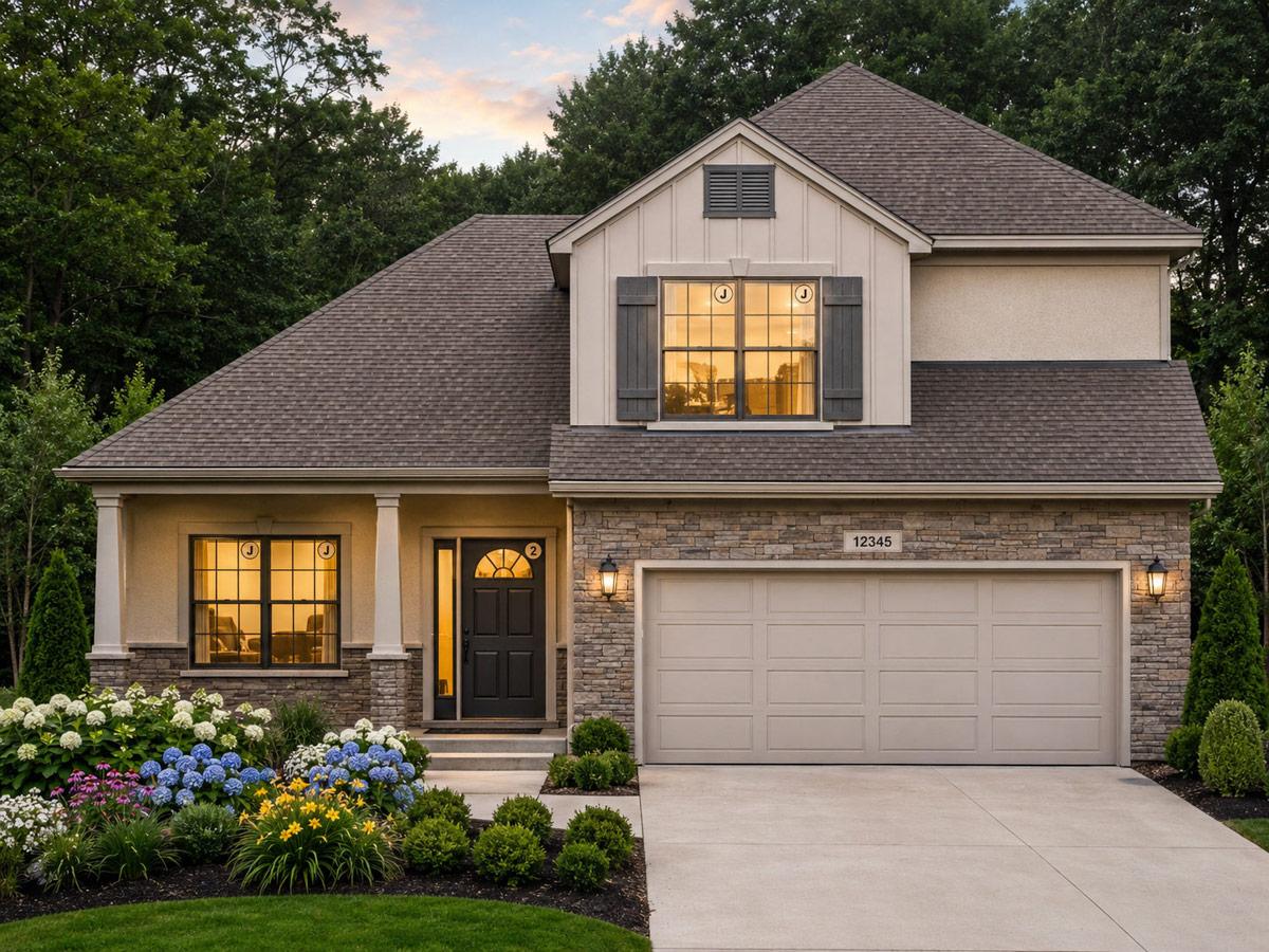 Plan 849163PGE: Traditional Three Bedroom House Plan with Two Car Garage - Image #2 - Craftsman, Traditional