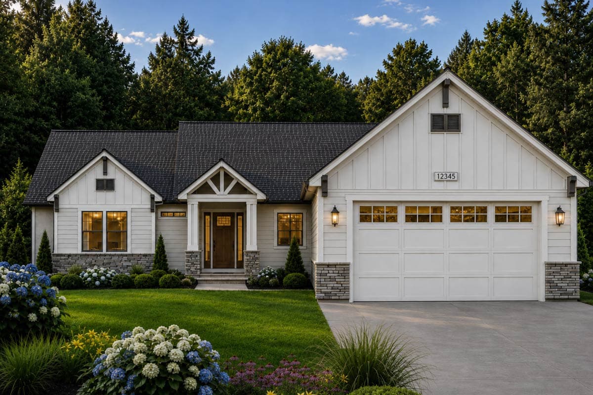 Plan image - 849165PGE:Craftsman Farmhouse House Plan with 4 Bedrooms and 2066 Square Feet