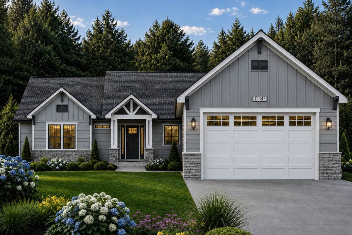 Plan 849165PGE: Craftsman Farmhouse House Plan with 4 Bedrooms and 2066 Square Feet - Image #2 - Cottage, Craftsman, Farmhouse, New American, Traditional