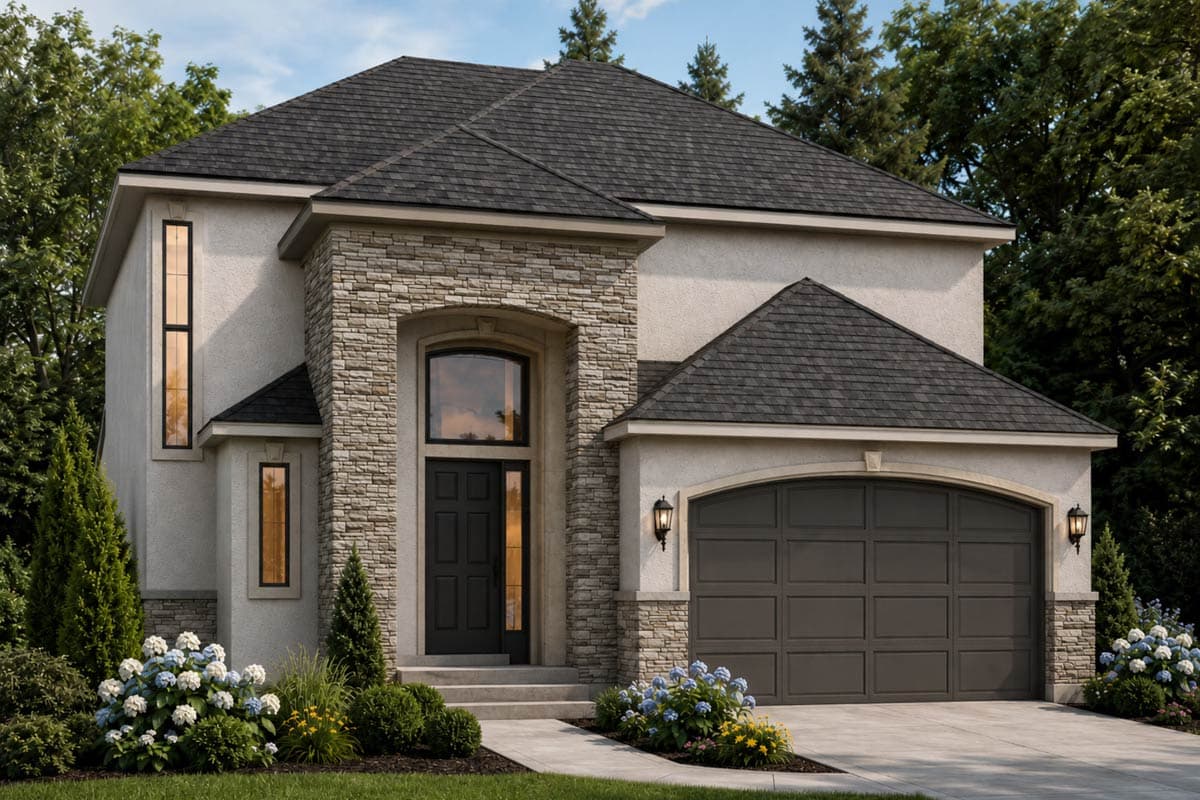 Plan image - 849167PGE:Traditional Two-Story House Plan with Three Bedrooms and Two-Car Garage