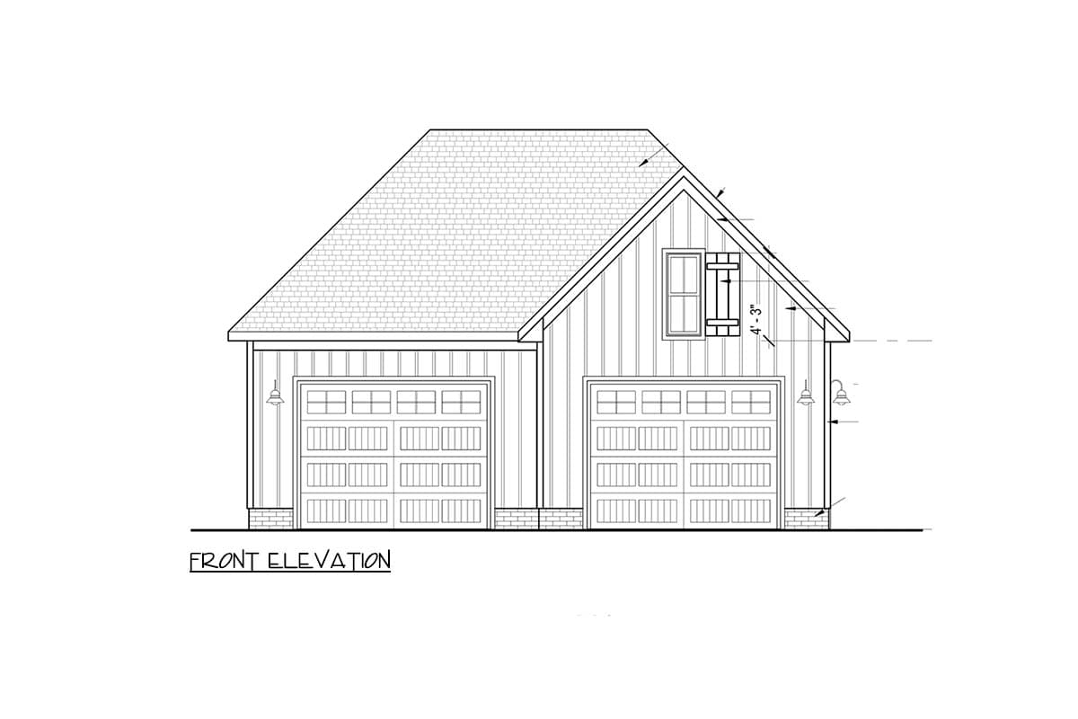 Plan 83686CRW: Modern Farmhouse 2-Car Garage Plan - Image #2 - Farmhouse, New American, Traditional