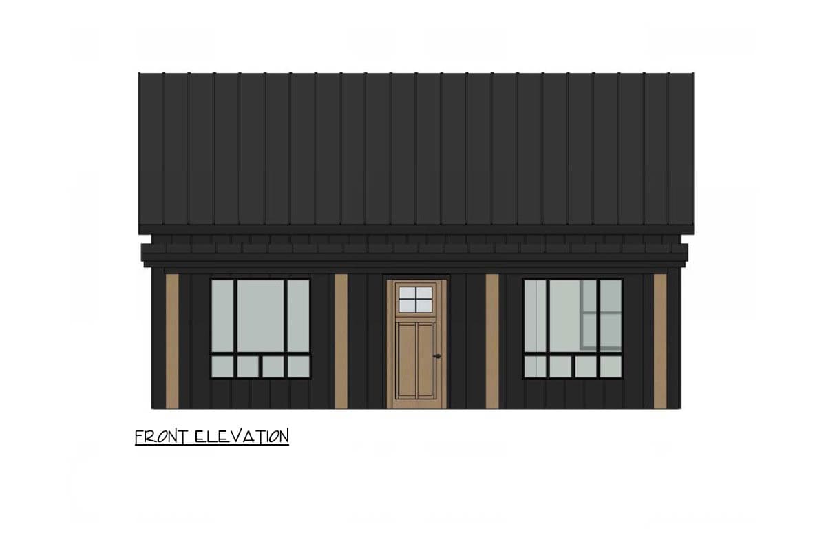 Plan 420205WNT: Charming Country Cabin House Plan with Flexible Two Bedroom Layout - Image #3 - Cabin, Country