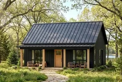 Charming Country Cabin House Plan with Flexible Two Bedroom Layout