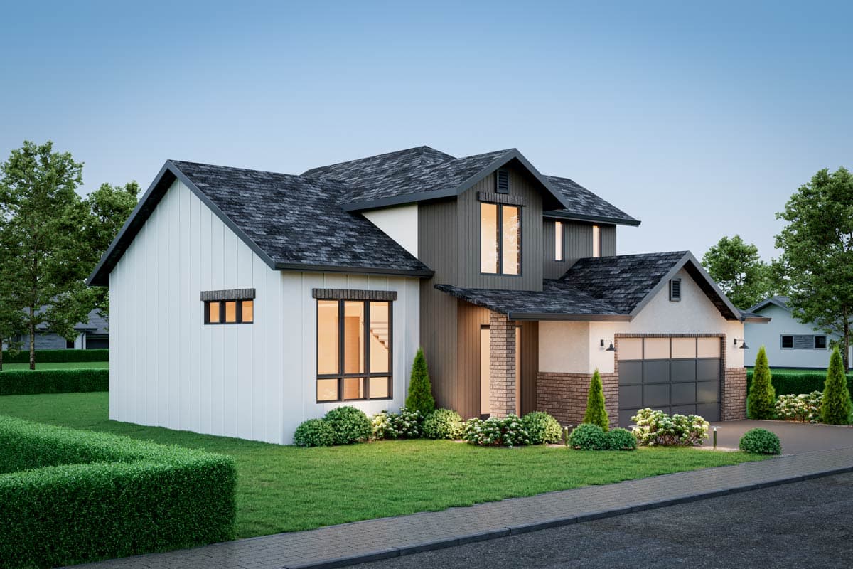 Plan 666320RAF: Modern New American House Plan with Loft and Two Bedrooms - Image #3 - Log Cabin, New American, Northwest