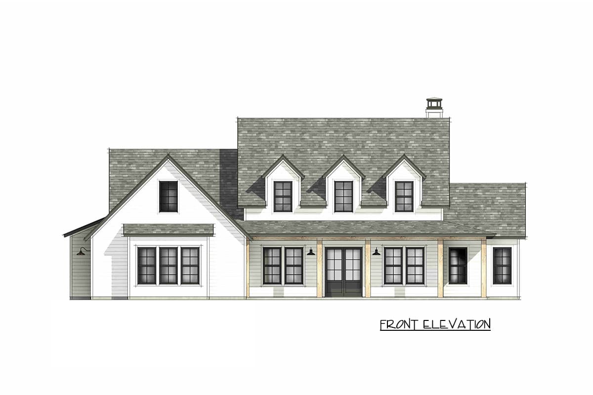 Plan 818219JSS: Modern Farmhouse House Plan with 4 Bedrooms and Spacious Main-Level Suite - Image #4 - Country, Craftsman, Farmhouse, Modern Farmhouse