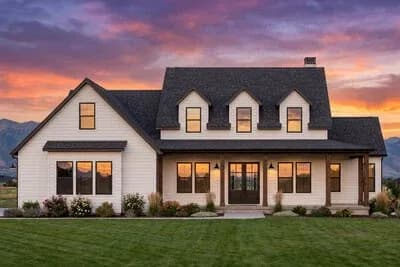 Modern Farmhouse House Plan with 4 Bedrooms and Spacious Main-Level Suite