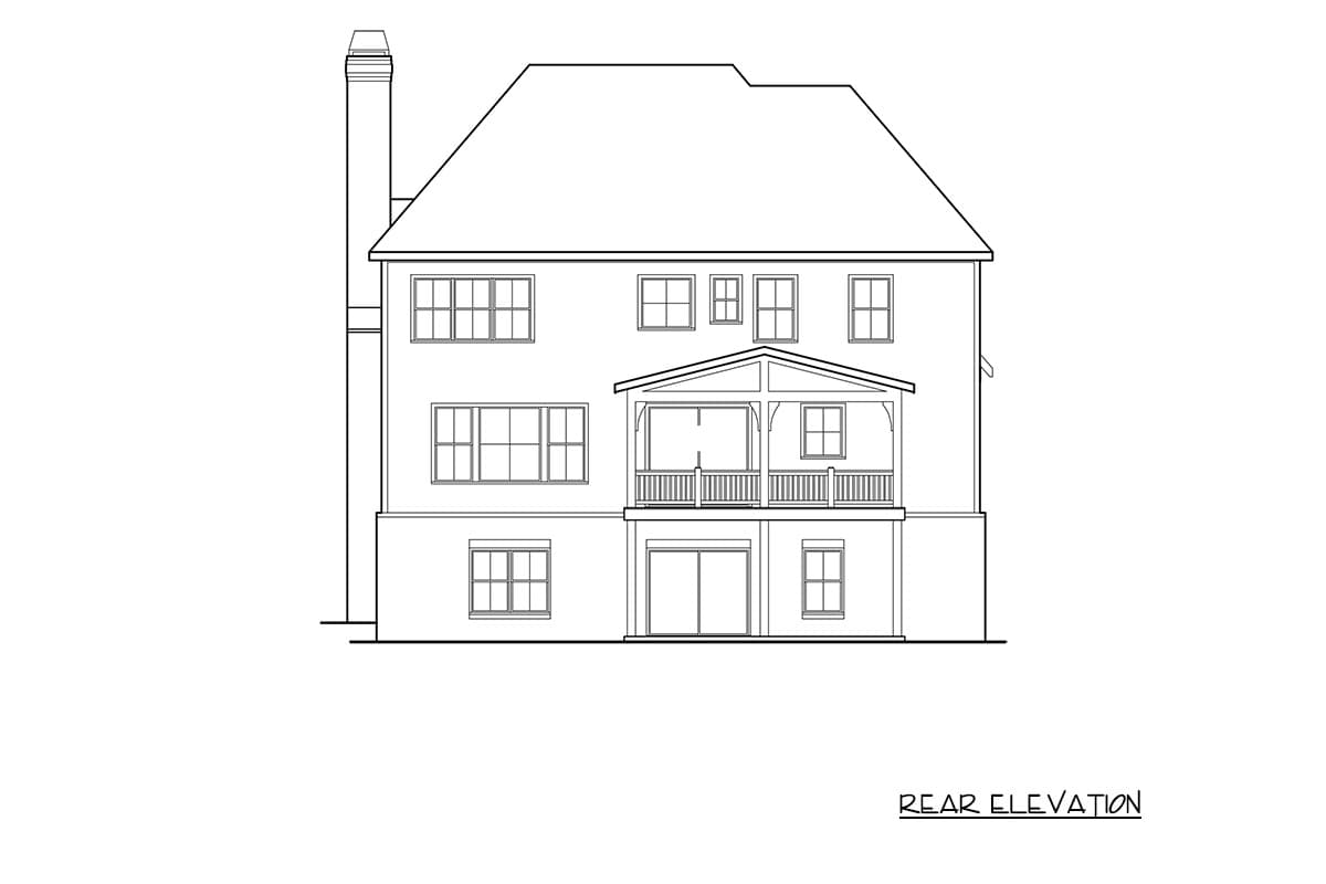 Plan 710453BTZ: Modern European Transitional House Plan with Five Bedrooms and Flex Space - Image #3 - European, Rustic, Traditional, Transitional