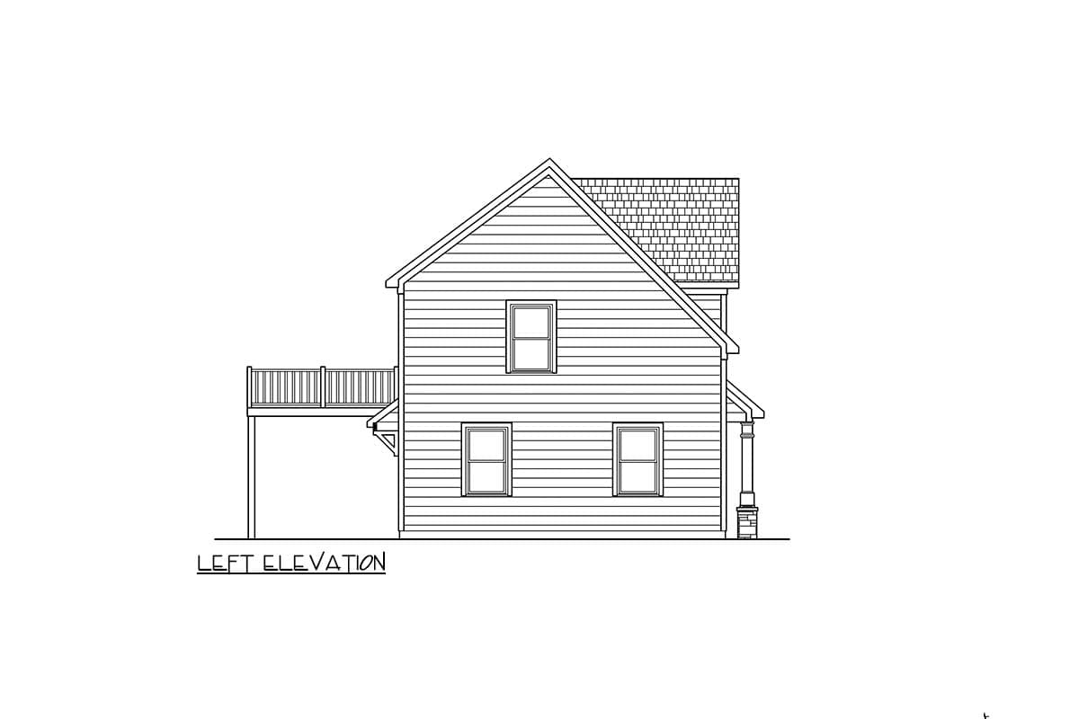 Plan 360125DK: Charming Carriage House Plan with Two Bedrooms and Four Car Garage - Image #2 - Carriage, Craftsman, Farmhouse, New American