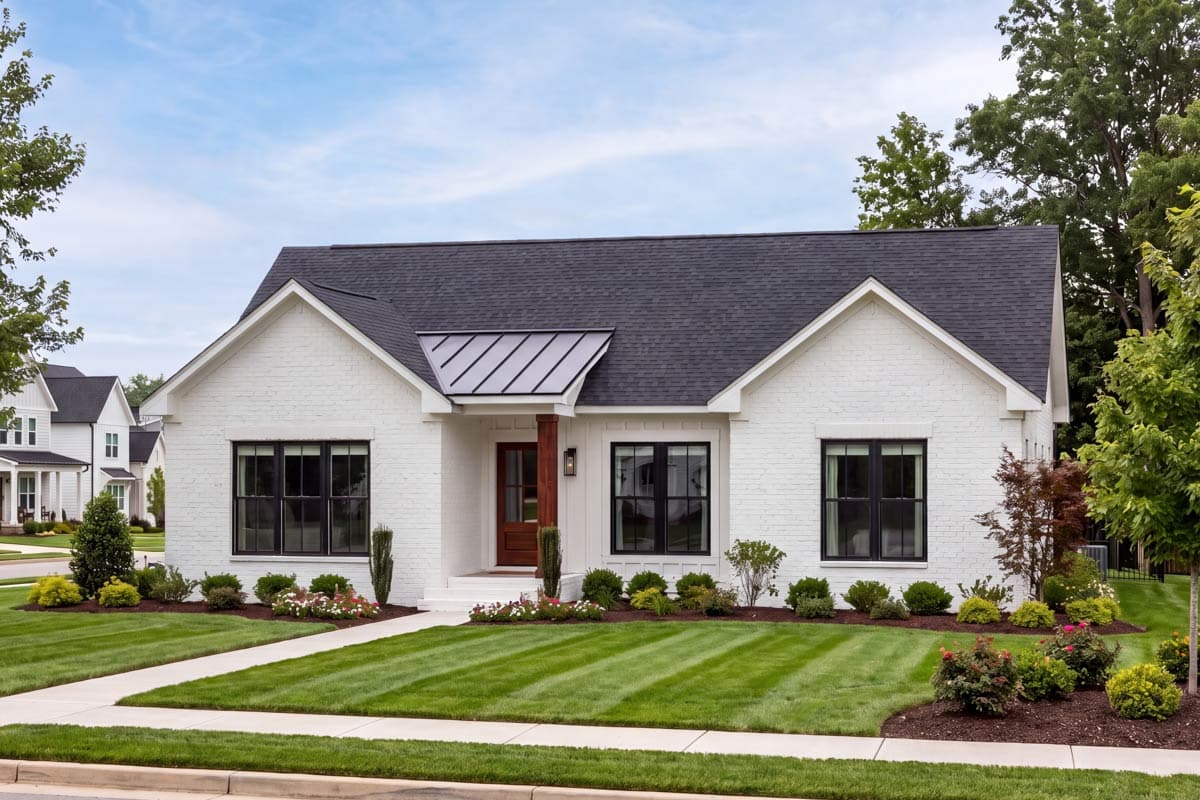Plan 52058HZ: Charming Modern Farmhouse House Plan with Three Bedrooms and Open Layout - Image #1 - Country, Farmhouse, Modern Farmhouse, Traditional