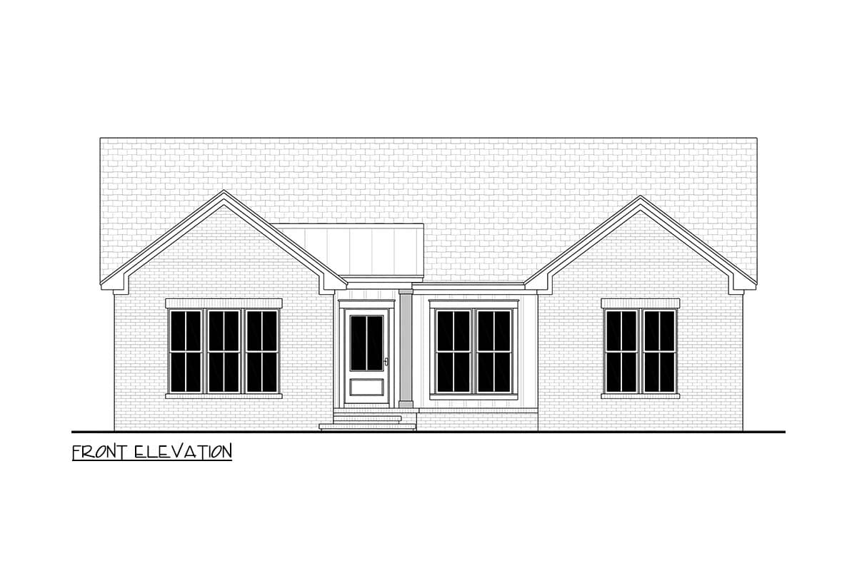 Plan 52058HZ: Charming Modern Farmhouse House Plan with Three Bedrooms and Open Layout - Image #11 - Country, Farmhouse, Modern Farmhouse, Traditional