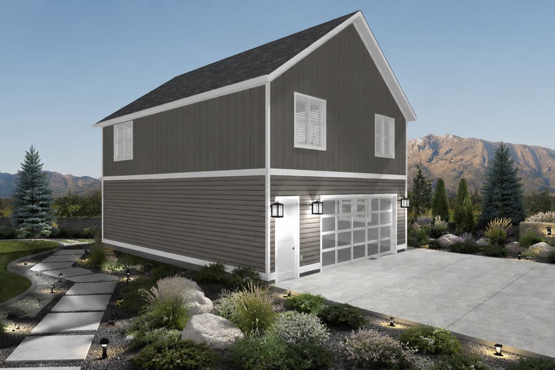 Plan 61768UT: Traditional House Plan with 2 Bedrooms and Garage - Image #2 - Traditional