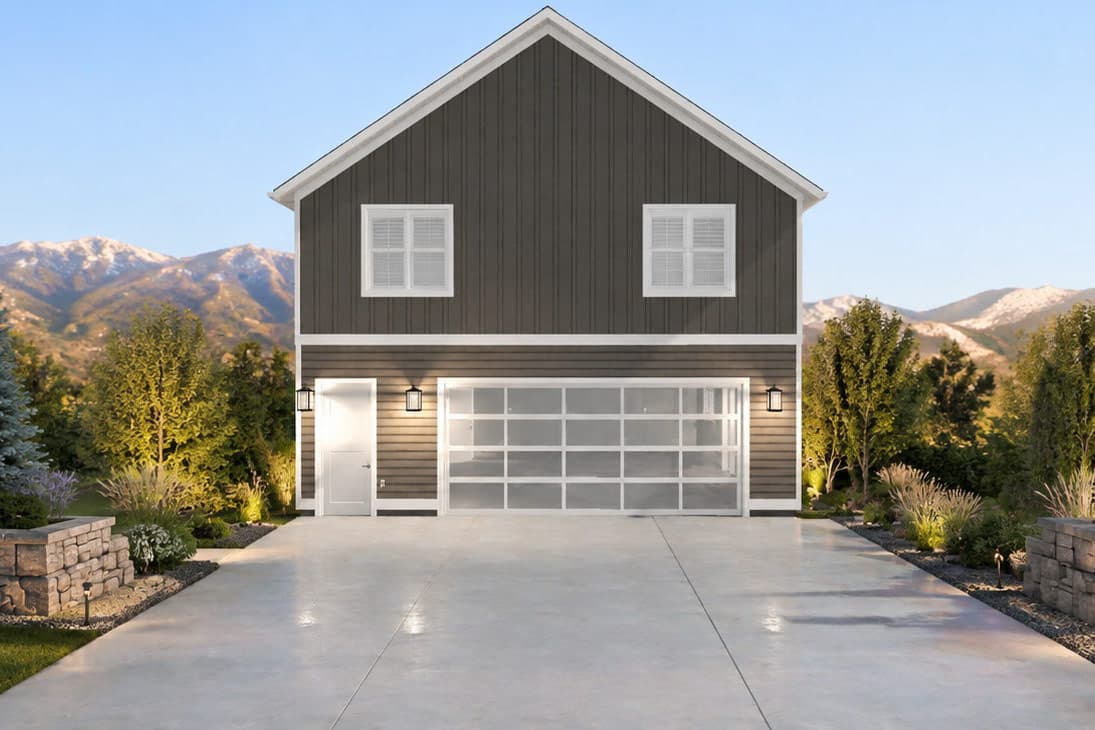 Plan image - 61768UT:Traditional House Plan with 2 Bedrooms and Garage