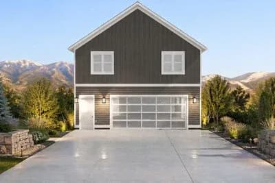 Traditional House Plan with 2 Bedrooms and Garage