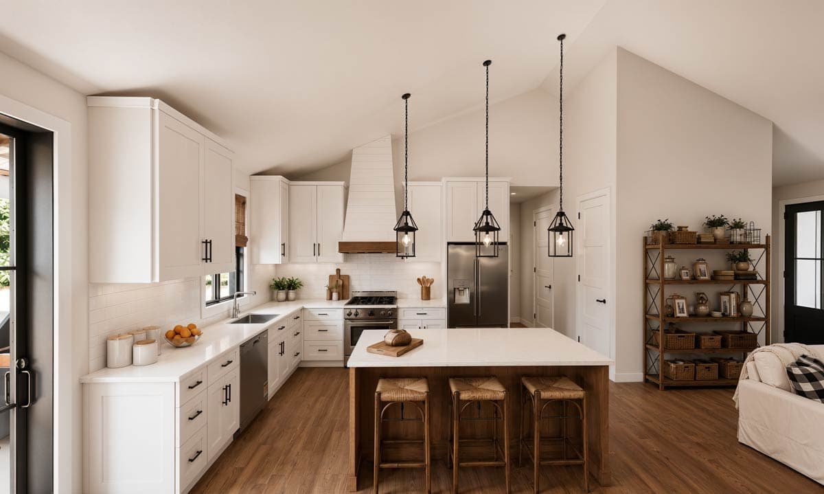 Plan 69926AM: Modern Farmhouse House Plan with Three Bedrooms and Vaulted Ceilings - Image #7 - Modern Farmhouse, Ranch, Traditional