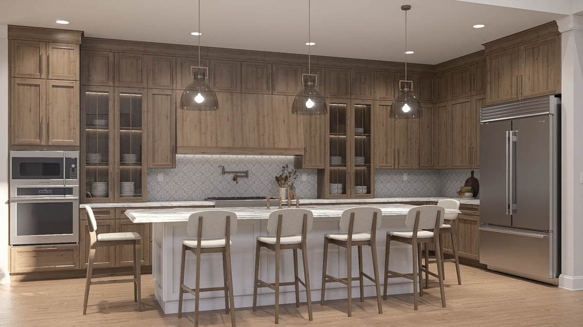 Plan 623668DJ:  Transitional House Plan with Four Bedrooms and Three Car Garage - Image #15 - European, Modern, New American, Transitional