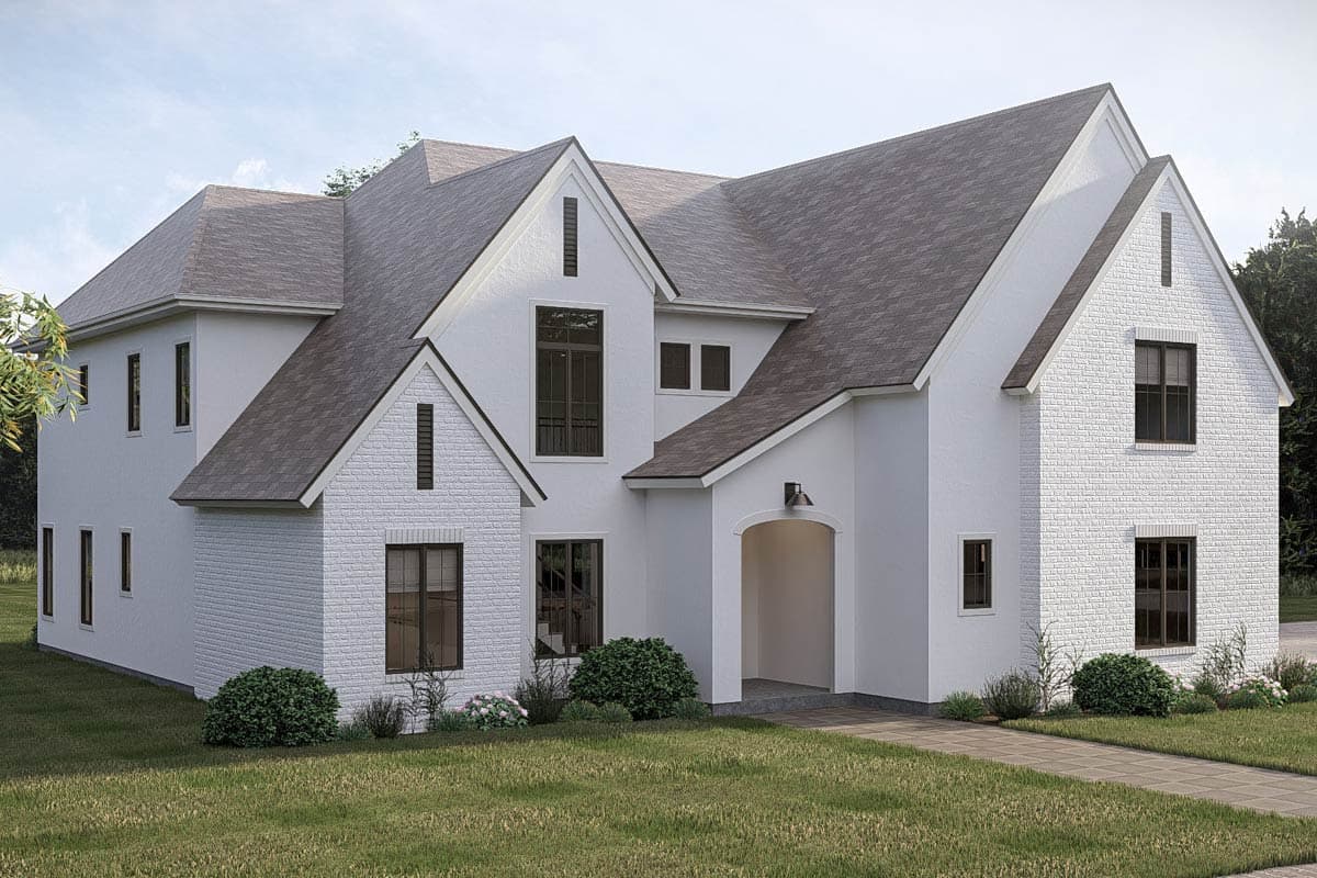 Plan 623669DJ: European Inspired Luxury House Plan with 5 Bedrooms and 3-Car Garage - Image #5 - European, Traditional