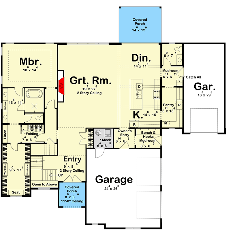 Plan 623669DJ: European Inspired Luxury House Plan with 5 Bedrooms and 3-Car Garage - Floor Plan - Image #23 - European, Traditional