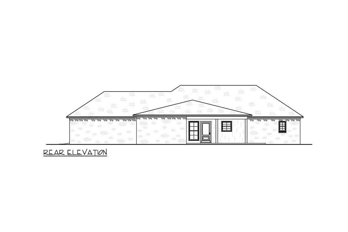 Plan 83973JW: Southern Ranch House Plan with Two Bedrooms and Two-Car Garage - Image #8 - Ranch, Southern, Traditional