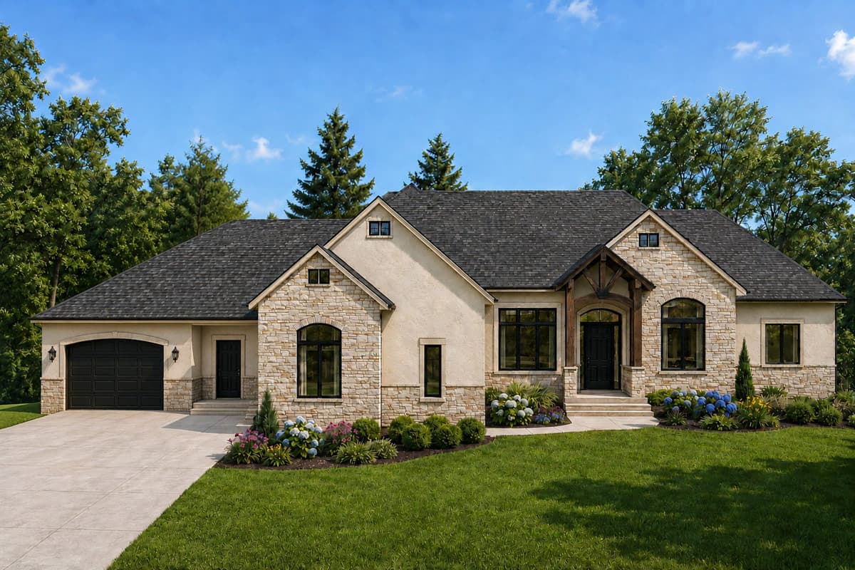 Plan 849169PGE: European French Country House Plan with 3 Bedrooms and 3-Car Garage - Image #2 - European, French Country