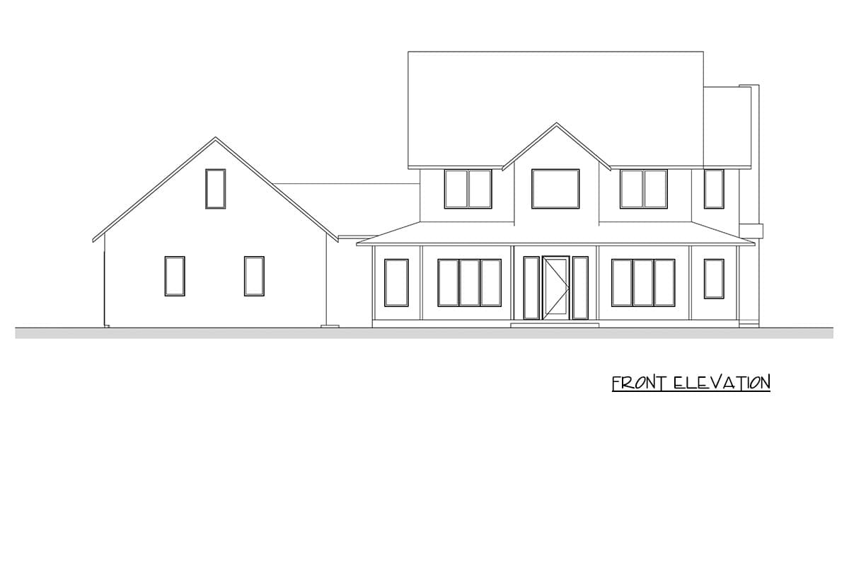 Plan 666322RAF: Contemporary Modern Farmhouse House Plan with 4 Bedrooms and 3-Car Garage - Image #5 - Contemporary, Modern Farmhouse