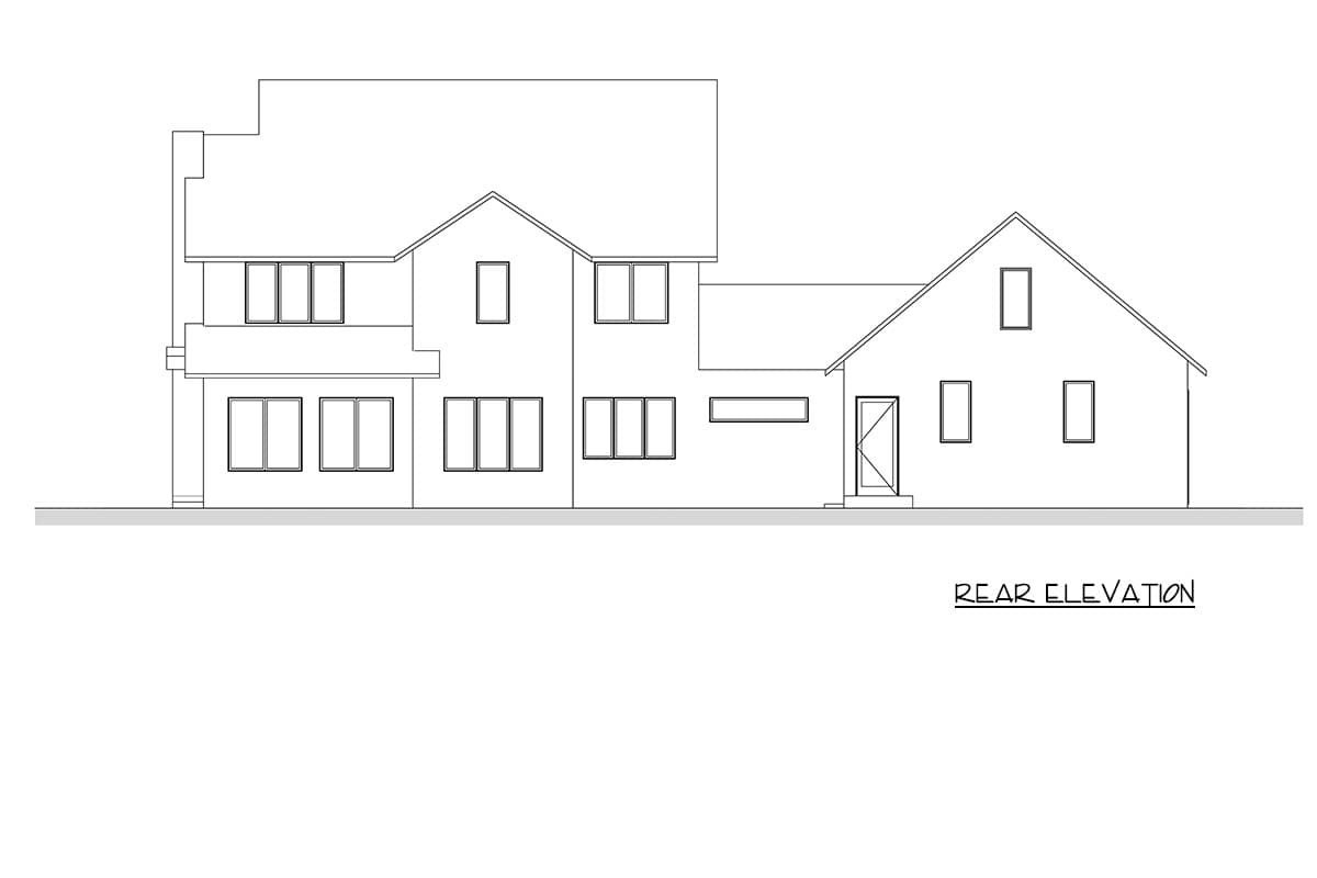 Plan 666322RAF: Contemporary Modern Farmhouse House Plan with 4 Bedrooms and 3-Car Garage - Image #7 - Contemporary, Modern Farmhouse