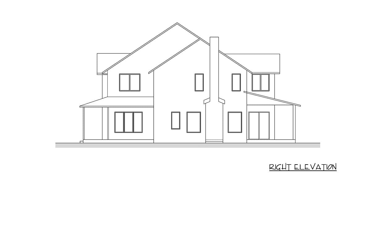 Plan 666322RAF: Contemporary Modern Farmhouse House Plan with 4 Bedrooms and 3-Car Garage - Image #8 - Contemporary, Modern Farmhouse