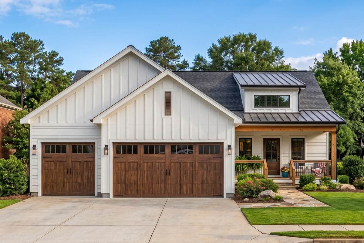 Plan image - 623670DJ:Modern Farmhouse House Plan with 3 Bedrooms and 3-Car Garage