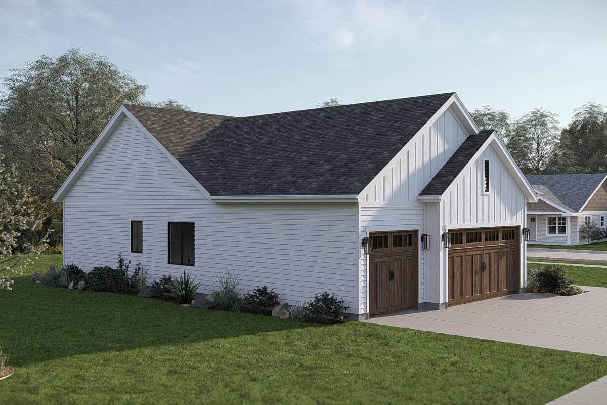 Plan 623670DJ: Modern Farmhouse House Plan with 3 Bedrooms and 3-Car Garage - Image #4 - Modern Farmhouse, New American