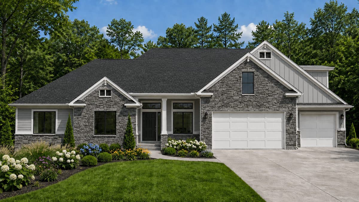 Plan 849170PGE: Traditional Five Bedroom House Plan with Three Car Garage - Image #2 - Craftsman, Mountain, New American, Traditional