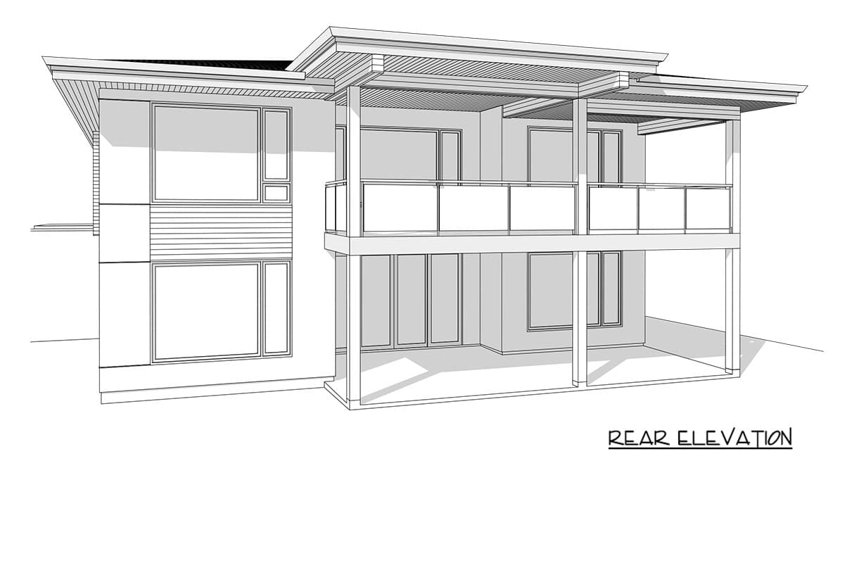 Plan 144121UPR: Contemporary Modern House Plan with 3 Bedrooms and Walkout Lower Level - Image #4 - Contemporary, Craftsman, Modern, Northwest, Transitional