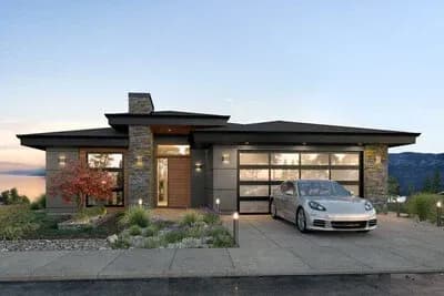 Contemporary Modern House Plan with 3 Bedrooms and Walkout Lower Level