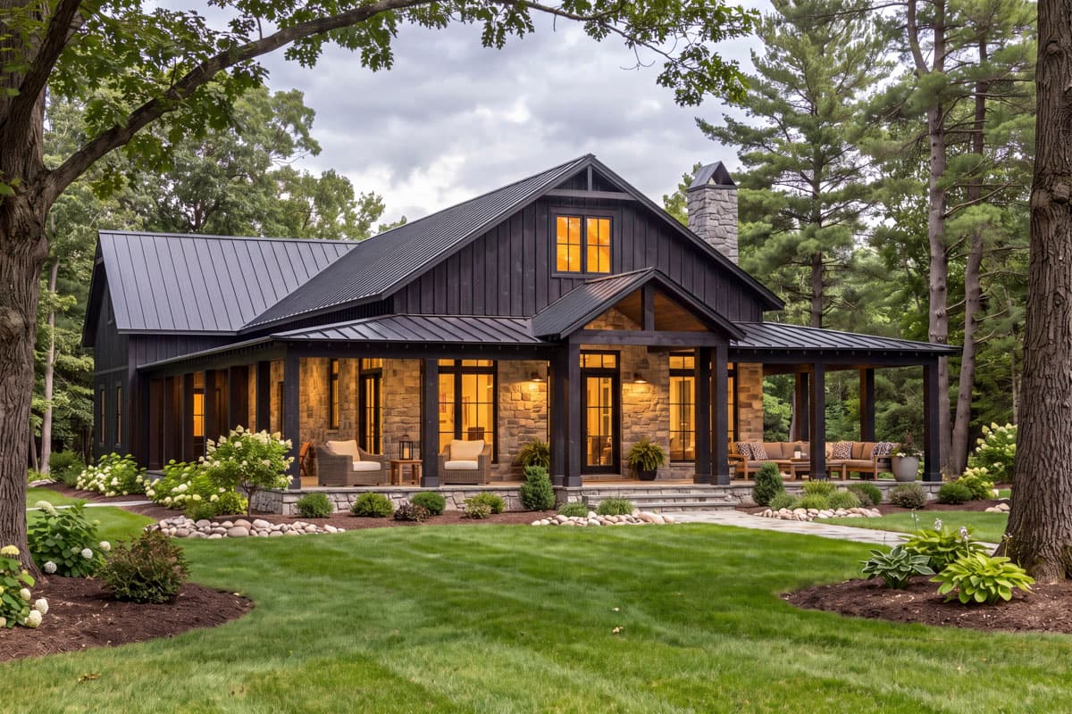 Plan 52059HZ: Charming Barndominium House Plan Featuring Three Bedrooms and Wraparound Porch - Image #3 - Barndominium, Country, Farmhouse, Southern
