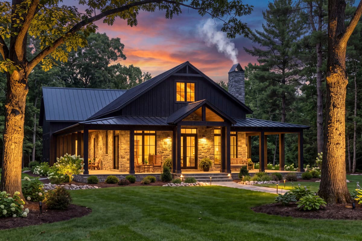 Plan 52059HZ: Charming Barndominium House Plan Featuring Three Bedrooms and Wraparound Porch - Image #4 - Barndominium, Country, Farmhouse, Southern