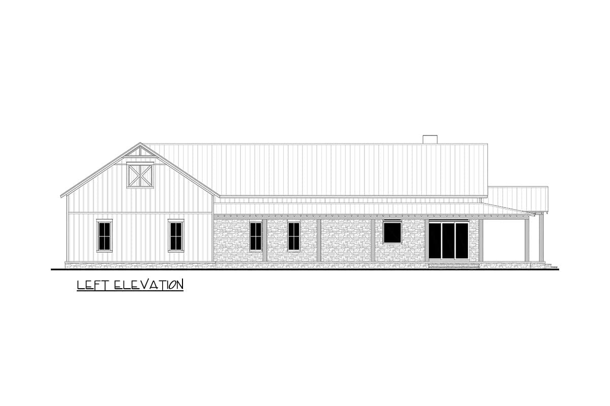Plan 52059HZ: Charming Barndominium House Plan Featuring Three Bedrooms and Wraparound Porch - Image #7 - Barndominium, Country, Farmhouse, Southern