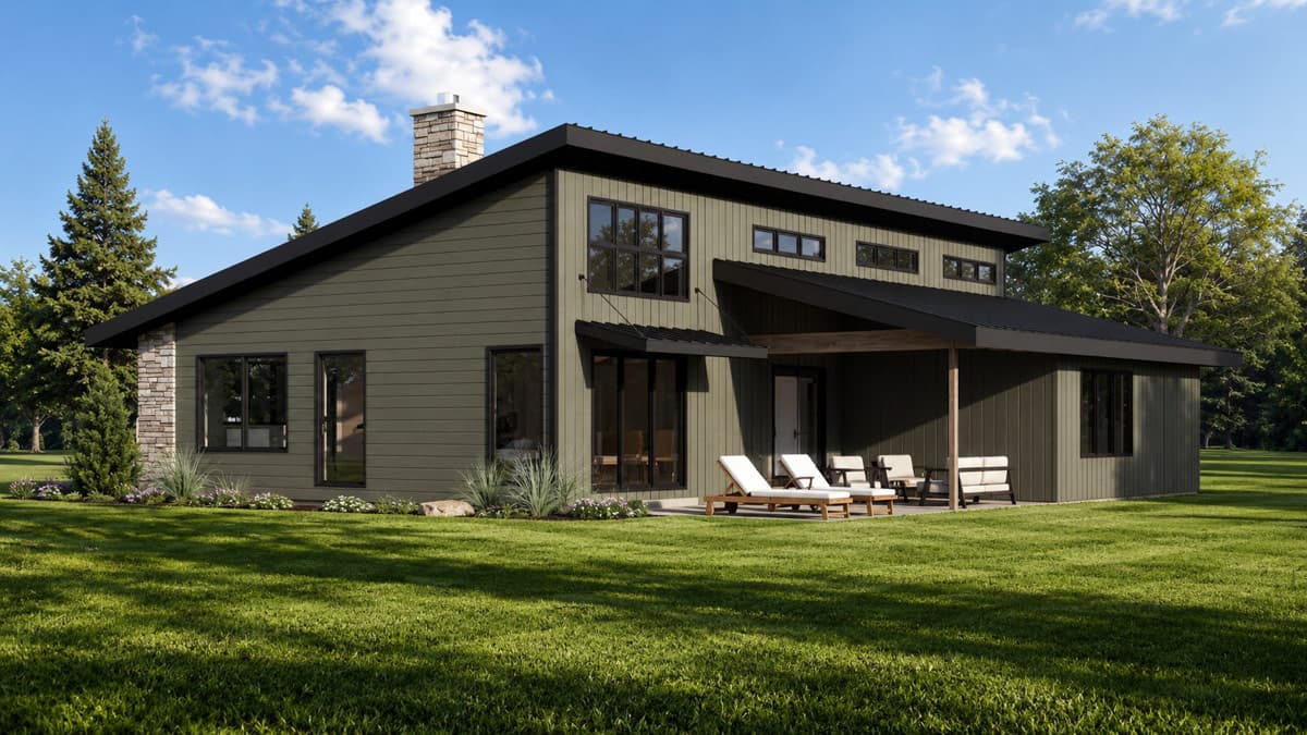 Plan 135470GRA: Contemporary Ranch House Plan with Three Bedrooms and Spacious Garage - Image #3 - Contemporary, Country, Craftsman, Modern, Ranch