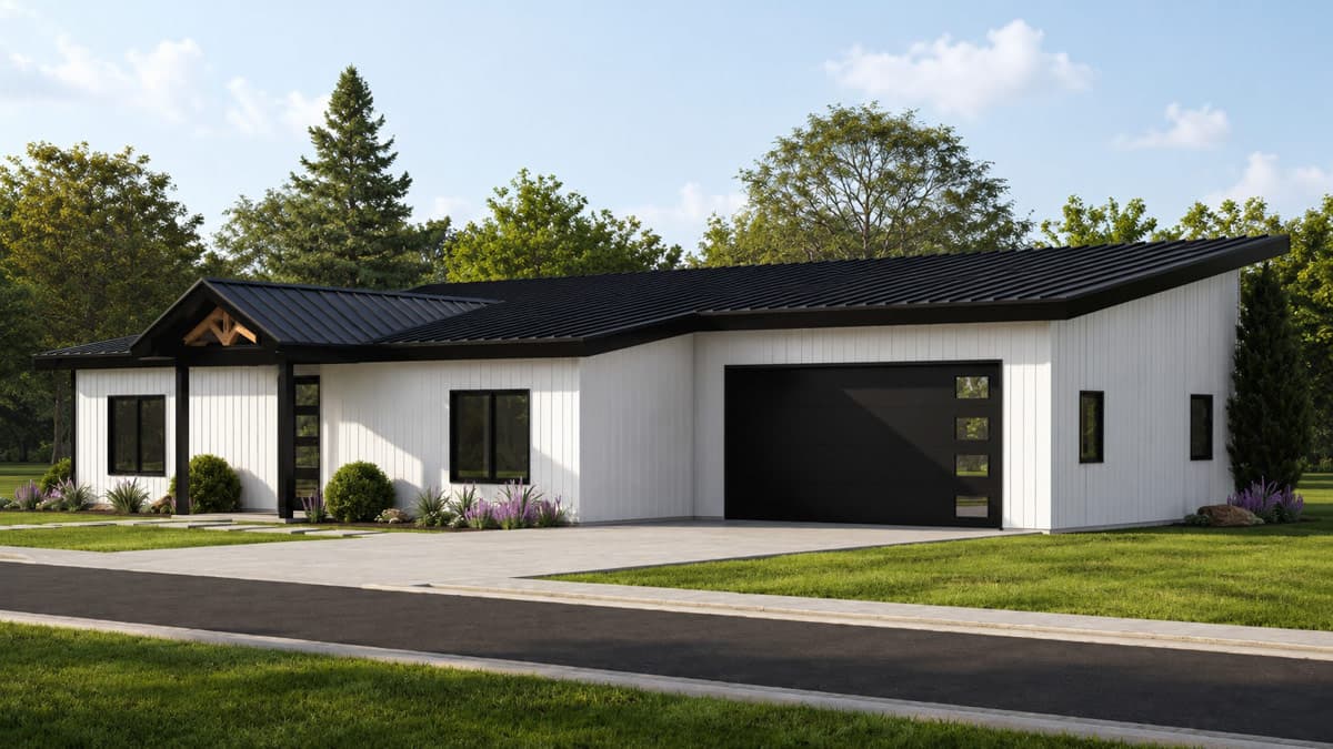 Plan 135471GRA: Modern Ranch House Plan with 3 Bedrooms and 1680 Square Feet - Image #2 - Contemporary, Country, Craftsman, Modern, Ranch