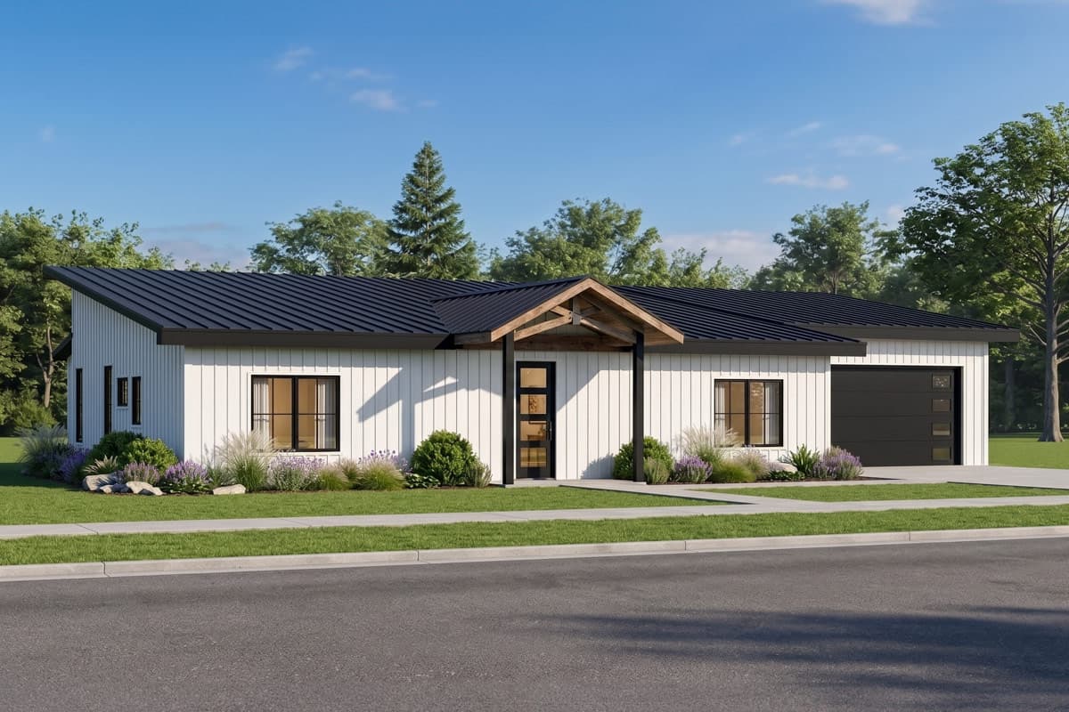 Modern Ranch House Plan with 3 Bedrooms and 1680 Square Feet