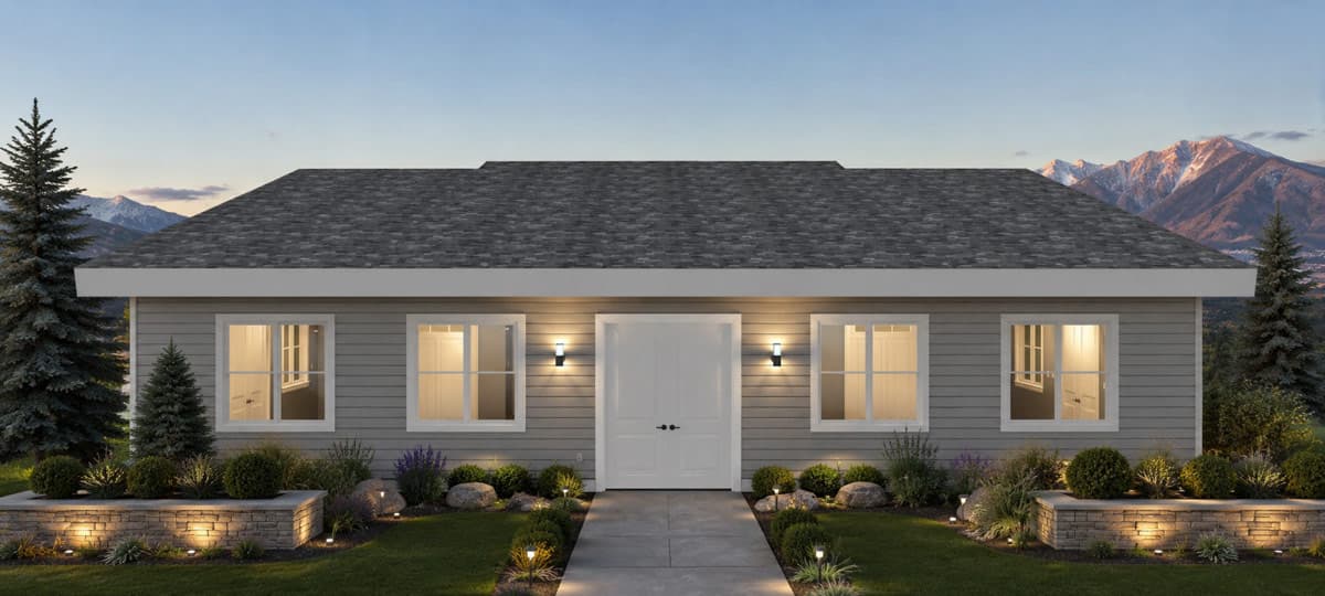 Plan 61769UT: Contemporary Four Car Detached Garage House Plan with Spacious Workshop - Image #3 - Contemporary, Modern