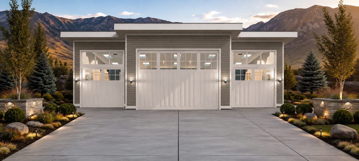 Plan 61769UT: Contemporary Four Car Detached Garage House Plan with Spacious Workshop - Image #5 - Contemporary, Modern