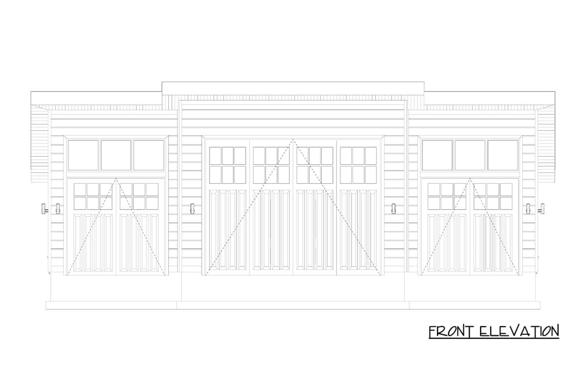 Plan 61769UT: Contemporary Four Car Detached Garage House Plan with Spacious Workshop - Image #10 - Contemporary, Modern