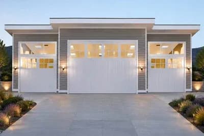Contemporary Four Car Detached Garage House Plan with Spacious Workshop