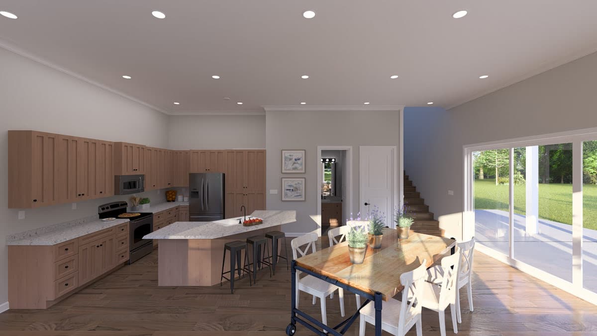 Plan 61770UT: Contemporary Modern Plan with 3 Bedrooms and Expansive Garage Space - Image #8 - Carriage, Contemporary, Modern