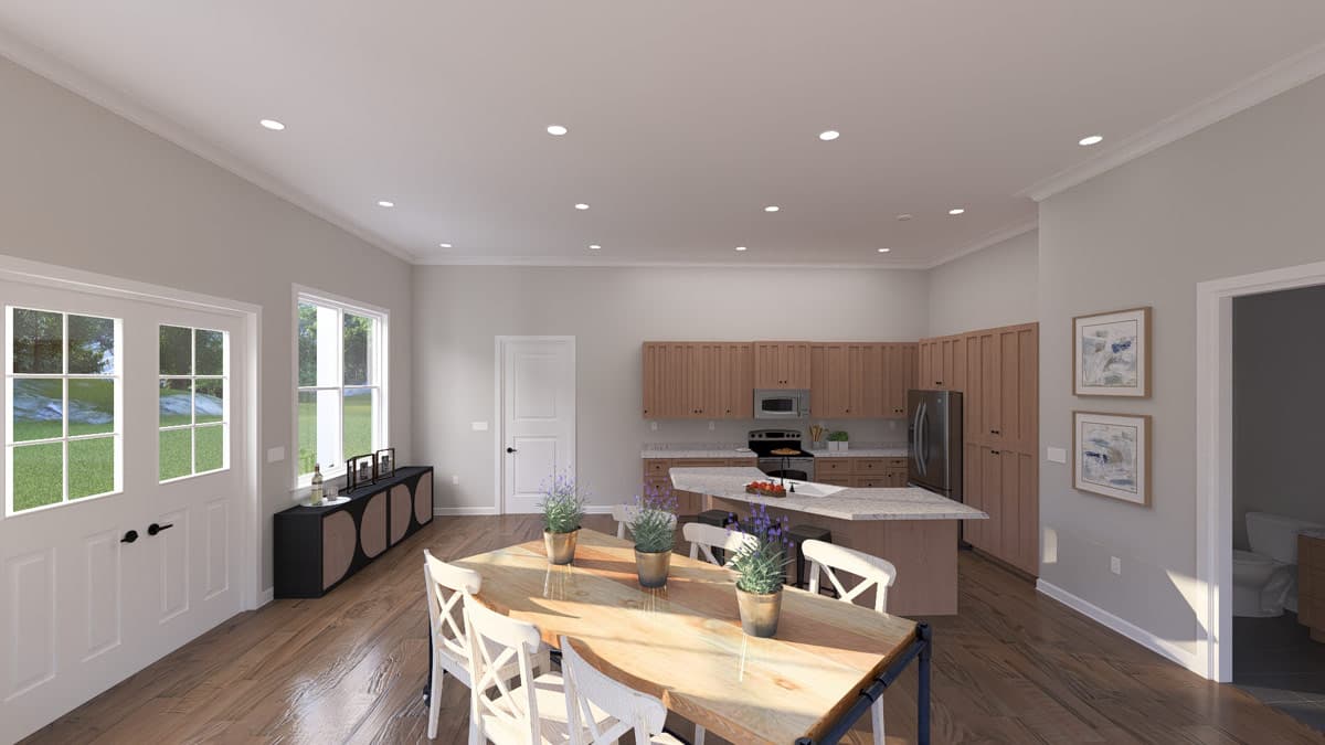 Plan 61770UT: Contemporary Modern Plan with 3 Bedrooms and Expansive Garage Space - Image #11 - Carriage, Contemporary, Modern