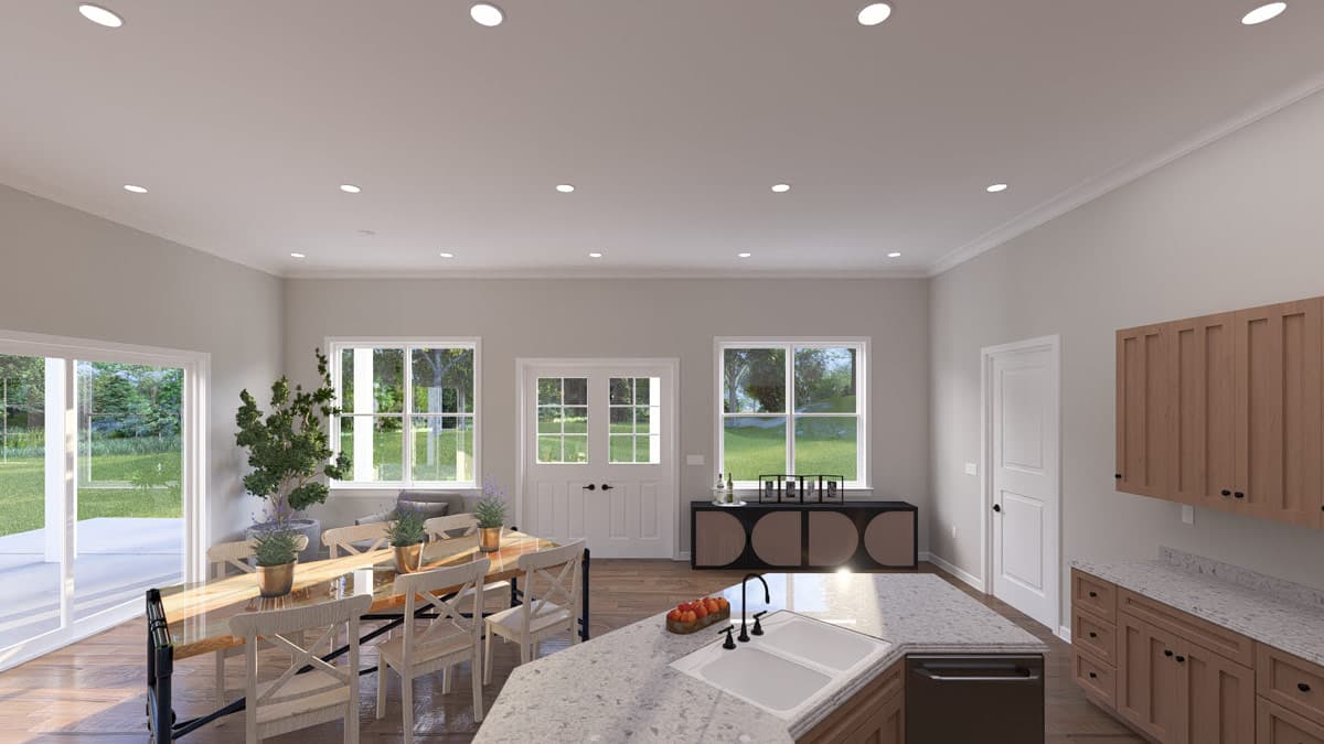 Plan 61770UT: Contemporary Modern Plan with 3 Bedrooms and Expansive Garage Space - Image #9 - Carriage, Contemporary, Modern
