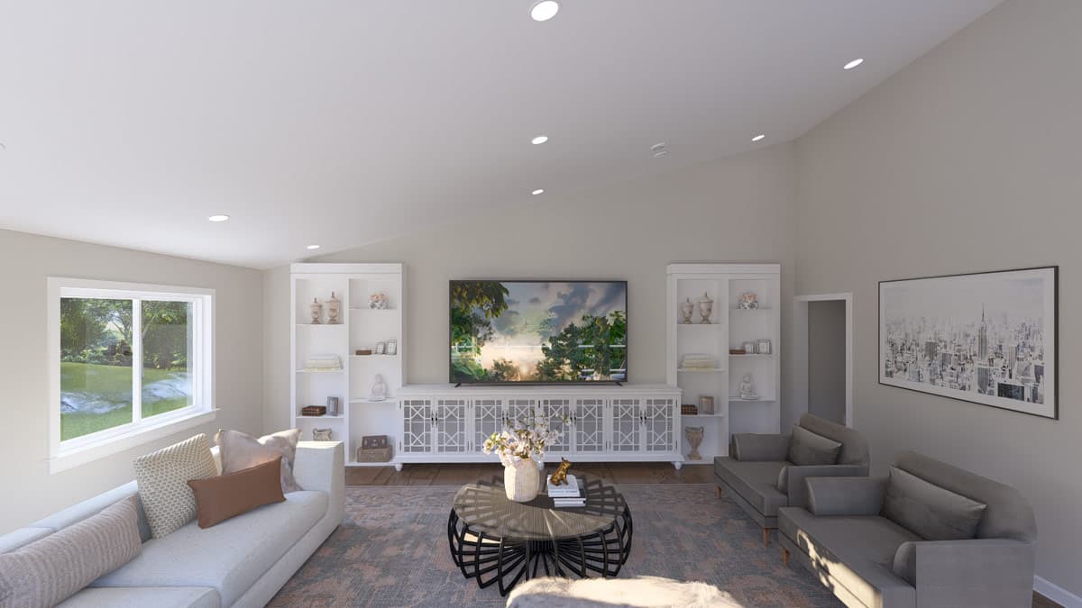 Plan 61770UT: Contemporary Modern Plan with 3 Bedrooms and Expansive Garage Space - Image #12 - Carriage, Contemporary, Modern