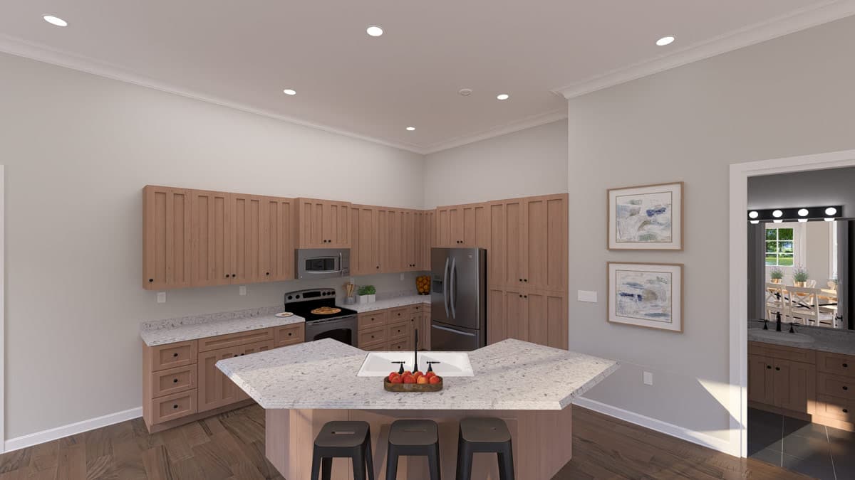 Plan 61770UT: Contemporary Modern Plan with 3 Bedrooms and Expansive Garage Space - Image #10 - Carriage, Contemporary, Modern