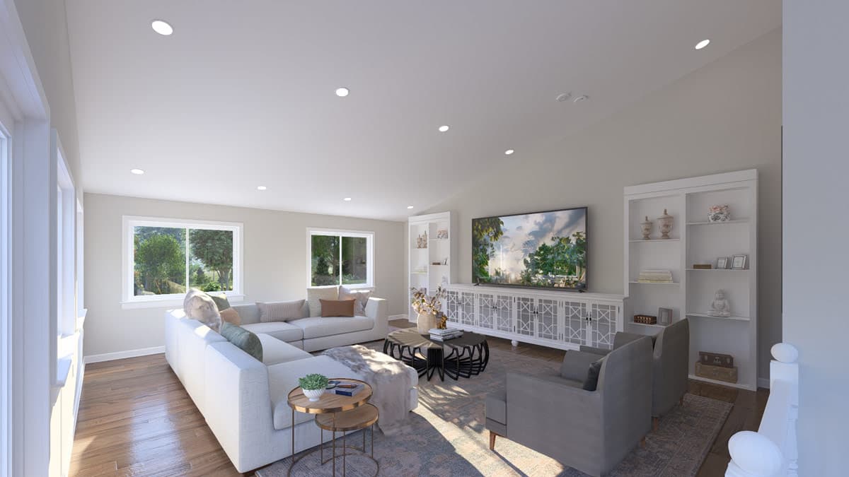 Plan 61770UT: Contemporary Modern Plan with 3 Bedrooms and Expansive Garage Space - Image #14 - Carriage, Contemporary, Modern