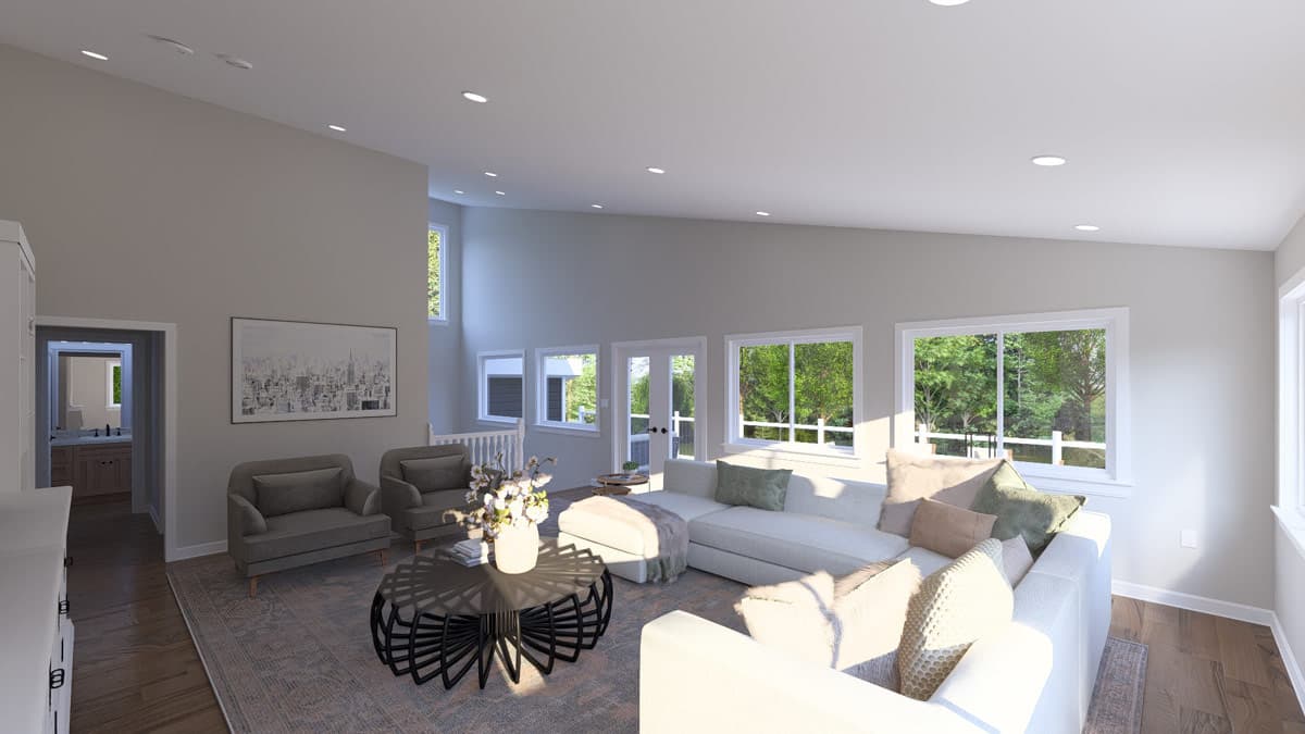 Plan 61770UT: Contemporary Modern Plan with 3 Bedrooms and Expansive Garage Space - Image #16 - Carriage, Contemporary, Modern