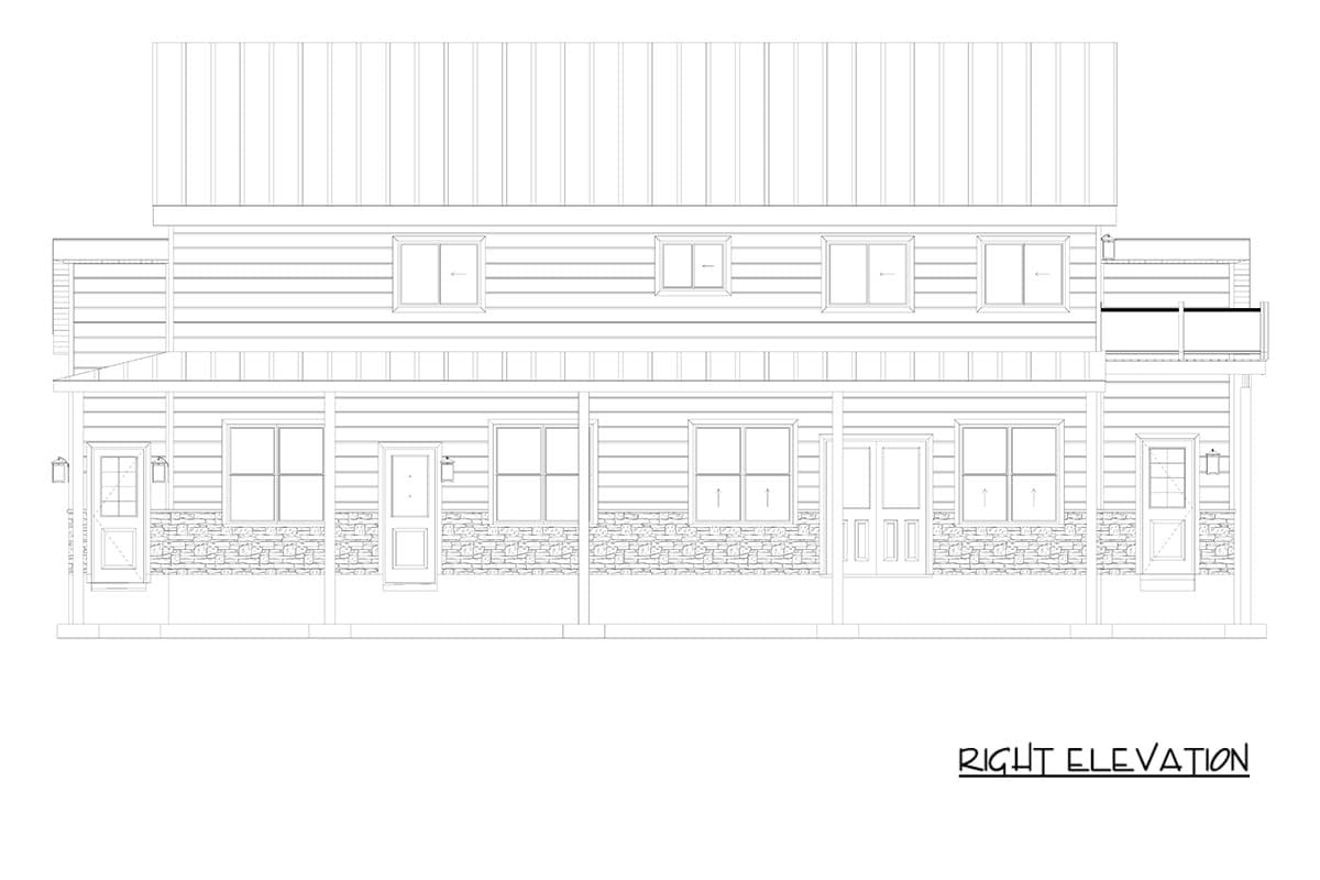 Plan 61770UT: Contemporary Modern Plan with 3 Bedrooms and Expansive Garage Space - Image #19 - Carriage, Contemporary, Modern